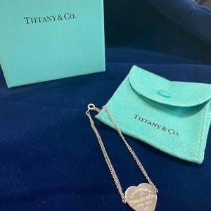 Tiffany & Co. Heart Tag Double Chain Bracelet in Silver, Small